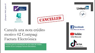 Cancela una nota de crédito motivo 02 Contpaqi Factura Electrónica [upl. by Bensen]