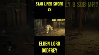 shadowoftheerdtree dlc weapon vs Godfrey eldenring [upl. by Karas]