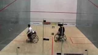 Wheelchair Squash Demonstration Dutch Championships [upl. by Attenrev]