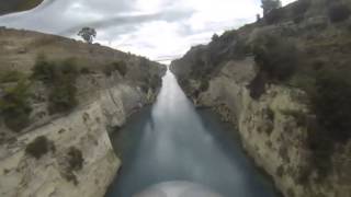 Besenyei Péter Corinth Canal flying  on board outside [upl. by Bryon]