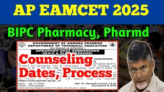 ap eamcet 2024 bipc pharmacy Counseling dates [upl. by Mchenry]