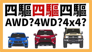 什麼是四驅車？ AWD 4WD 4x4 的分別？ 四驅車就是越野車？ 汽車小知識 [upl. by Arikat]