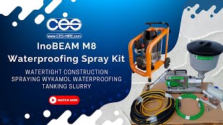 InoBEAM M8 spraying Wykamol Waterproofing Tanking Slurry [upl. by Nairrot]