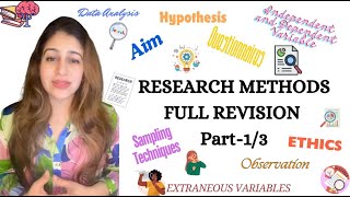 Research MethodsFULL REVISION Part1 Psychology Introduction [upl. by Hsan]