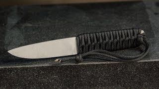 Making a CordWrapped Tactical Knife  Simple Knife for Beginning Knife Makers [upl. by Warden]