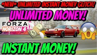 NEW Forza Horizon 4  UNLIMITED INSTANT MONEY GLITCH MUST SEE [upl. by Anelhtak]