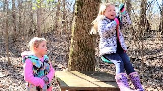 Lily Visits  Playing with Slime at Toy School  Backyard Fort Fun [upl. by Habeh814]