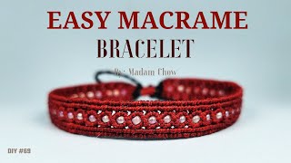 Macrame Tutorial  How To Make Bracelet With Micro Beads [upl. by Rihaz14]