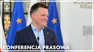 Konferencja prasowa marszałka Sejmu Szymona Hołowni [upl. by Stag]