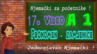 Njemački jezik 17Video A1 za početnike  Pronomen  Zamjenice [upl. by Cori]