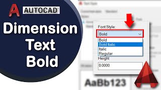 How to make dimension text bold in AutoCAD [upl. by Ativla]