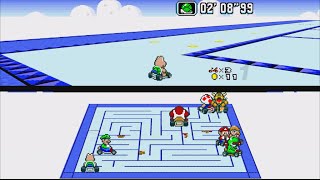 Super Mario Kart Hack Limited 18  in HD 169  SNES  bsnes [upl. by Suryt207]