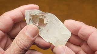 1792  Flintknapping Quartz Crystal [upl. by Riem]