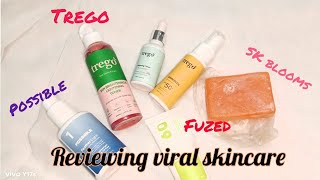 Reviewing viral skincare products 2024 Trego  SK blooms Possible [upl. by Arri]