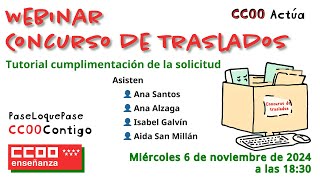 WEBINAR CONCURSO DE TRASLADOS TUTORIAL  20241106 [upl. by Nord]