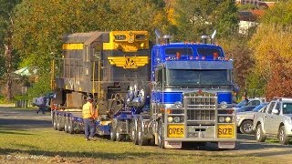 Trucks Trains and Cranes  SMC Heavy Haulage Moving T Class Loco [upl. by Nylannej]