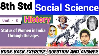 8th Std  Social  Unit 8  Book Back Exercise  Question and Answer [upl. by Tiff]