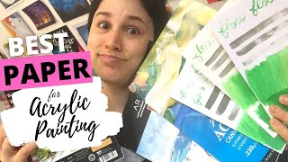 What paper is BEST for acrylic painting  Mixed Media vs Acrylic vs Watercolor paper Test [upl. by Ennis953]