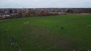 Wanstead Flats Football Playing Fields London Drone Footage [upl. by Acinorej]