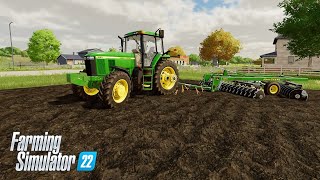 FARMING SIMULATOR 22 A LOT OF WORK ON THE FARM AND THE JOHN DEERE 7810 RUNS OUT OF DIÉSEL [upl. by Adnileb]