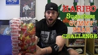 Haribo Sugarless Gummy Bear Challenge Warning Intestinal Exorcism Guaranteed [upl. by Beitch]