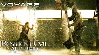 Resident Evil Afterlife  Zombie Axeman vs Alice amp Claire  Voyage [upl. by Ethelbert]