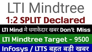 12 SPLIT Declared lti mindtree share latest news Infosys share news ltts share latest news [upl. by Somisareg]