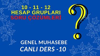 10DERS Hazır Değerler  Menkul Kıymetler Ticari Alacaklar Soru çözümleri [upl. by Agnimod]