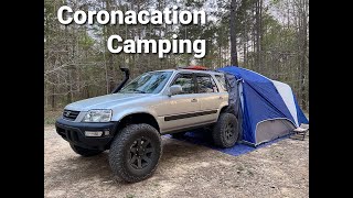 98 Crv Washer Jug Relocation and Our first Coronacation Camping Trip [upl. by Ennayoj]