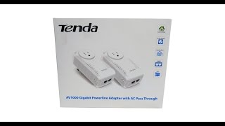 Tech Review  TENDA AV1000 Gigabit Powerline Adapter Kit Review [upl. by Carew736]