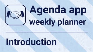 Agenda app  Introduction [upl. by Nikolia]