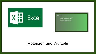 Potenzen und Wurzeln in Microsoft Excel [upl. by Ytsihc]