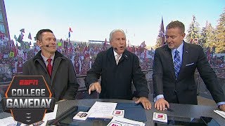 Lee Corso picks Week 8 Oregon Ducks vs Washington State Cougars  College GameDay [upl. by Enalb]