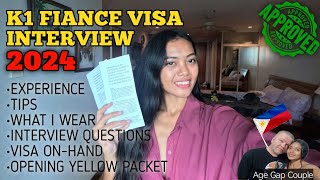 MY K1 FIANCE VISA INTERVIEW EXPERIENCE 2024  US EMBASSY MANILA  PHILIPPINES  Fil Am Couple [upl. by Atiugal305]