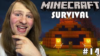 I Built a SPOOKY PUMPKIN in Minecraft Survival Thriller Thursdays FINALE [upl. by Clerk]