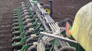 Tom Farms John Deere DB60 and John Deere 8310R Planting Seed Corn May 2012mov [upl. by Akahs178]