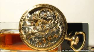 Hampden 16 size 17 jewels Pocket Watch  William McKinley 4th Movement [upl. by Analem676]