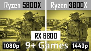 AMD Ryzen 5800x vs 3800x Testing 6800 in 10 New Pc games [upl. by Deyes461]