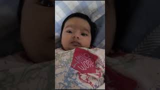 Prisha ka tongue 👅 clining l How to clean babys tongue l Tongue cleaner for baby l 3 months baby [upl. by Veronike]