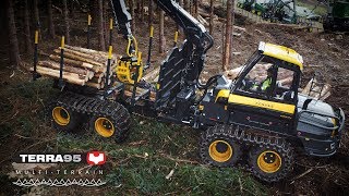 Ponsse Bison forwarder with Clark Tracks Terra95 MultiTerrain tracks [upl. by Obie]