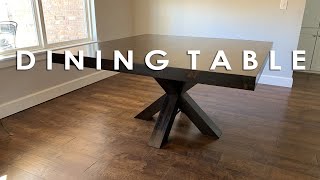 Making a Square Alder Dining Table With Intersecting quotXquot Base [upl. by Savory584]