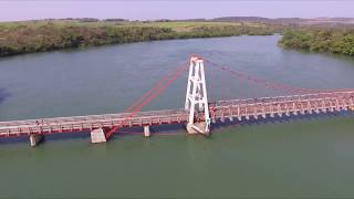 Ponte Pênsil Chavantes  Ribeirão Claro  Imagens Aéreas [upl. by Ellison]