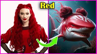 DESCENDANTS THE RISE OF RED CHARACTERS AS SHARK [upl. by Herwig886]