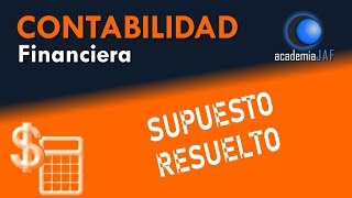 Supuesto contable resuelto iniciación  Contabilidad Capítulo 13 curso básico  academia JAF [upl. by Orelu371]