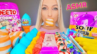 ASMR EATING RAINBOW FOOD LOLLIPOP CANDY MARSHMALLOW MOCHI 무지개 DESSERT MUKBANG 먹방 4K [upl. by Langsdon645]