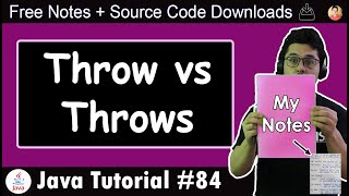 Throw vs Throws in Java [upl. by Herta596]