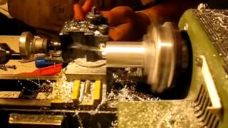 turning aluminium on a mini lathe [upl. by Natanhoj276]