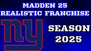 Madden 25  Realistic Franchise Mode  AllMadden Gameplay  Giants Franchise Season 2025 Playoffs [upl. by Ecnerrot]