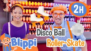 Disco Roller Skating with Blippi amp Meekah  Animals for Kids  Animal Cartoons  Funny Cartoons [upl. by Inaniel391]