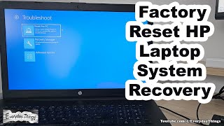 How to Factory Reset HP Laptop Using System Recovery – Simple Guide [upl. by Cowden595]